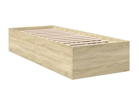Bed Frame - Engineered Wood, Wood - Brown - 100x200 cm
