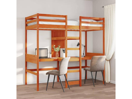 Bed Frame - Wood - Brown - 70x190 cm