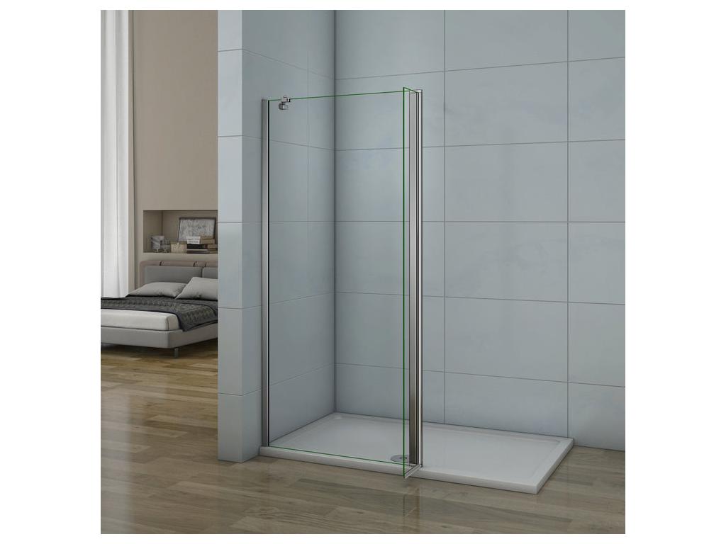 Shower Screen - Tempered Glass - Silver - 80x200 cm