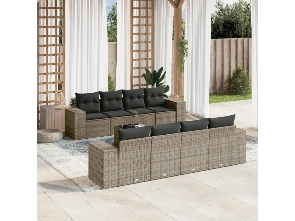 Outdoor Patio Set - Résine - Black