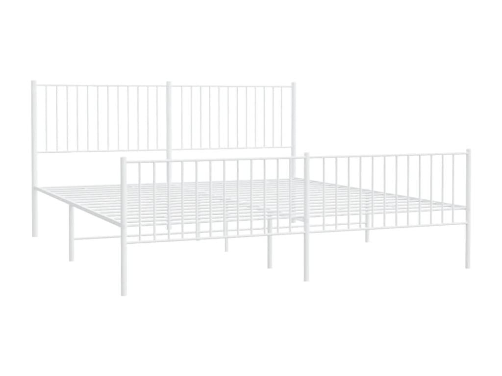 Bed Frame - Steel - White - 200x200 cm
