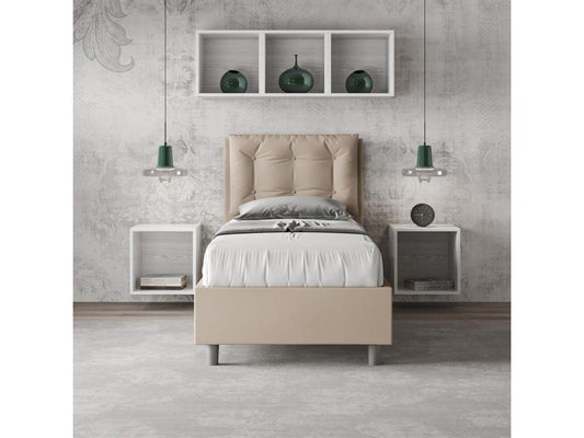 Box Spring - Engineered Wood, Wood - Taupe - 80x200 cm