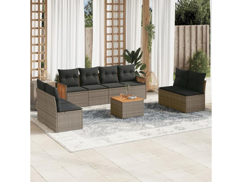 Outdoor Patio Set - Résine - Beige