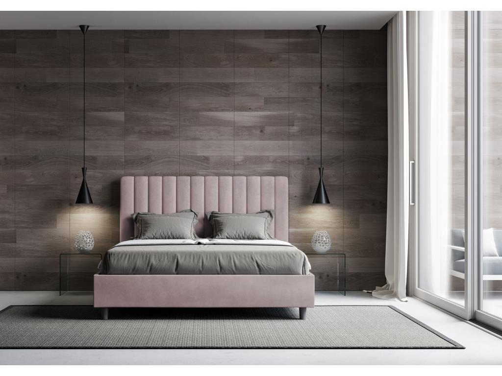 Box Spring - Panneau De Particule, Microfibre - Parme - 160x200 cm