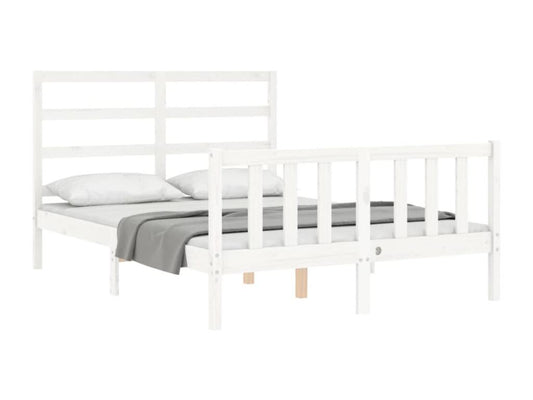Bed Frame - Wood - White - 120x190 cm
