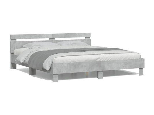 Bed Frame - Wood - Gray - 180x200 cm