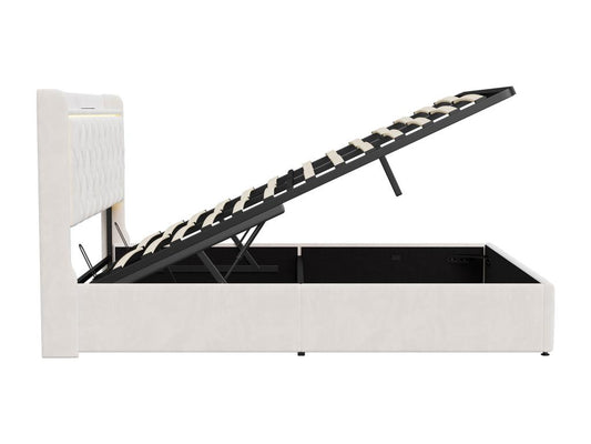 Headboard - Velvet - Beige - 160x200 cm