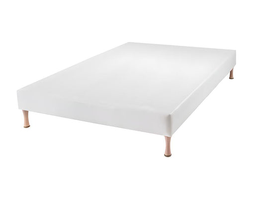 Box Spring - Wood - White - 160x200 cm