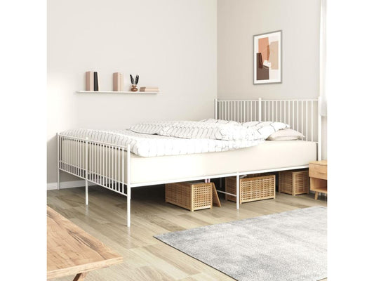 Bed Frame - Steel - White - 200x200 cm
