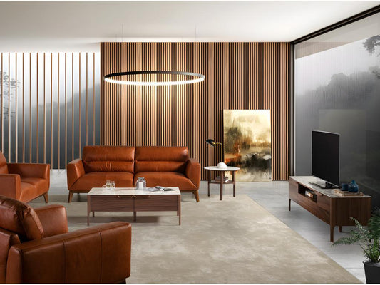 Home Furniture - Marble, Wood - White / Natural