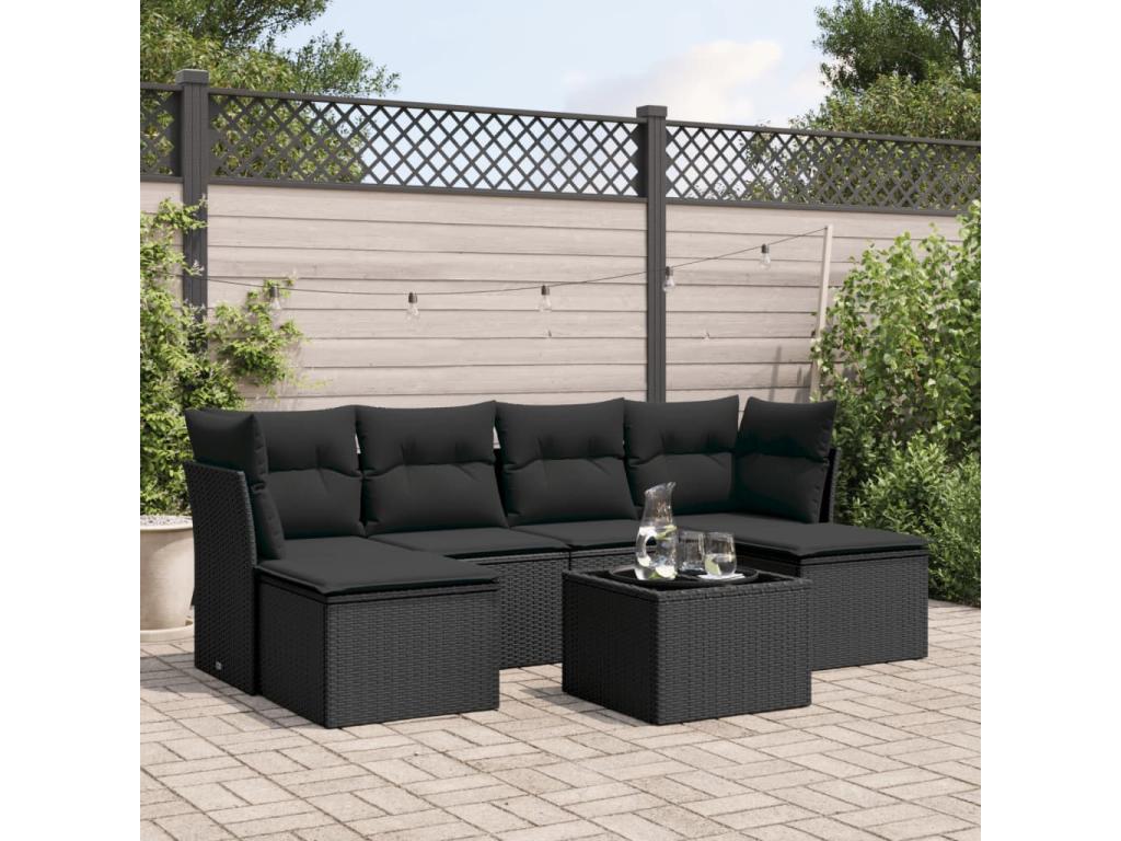 Outdoor Patio Set - Résine - Black