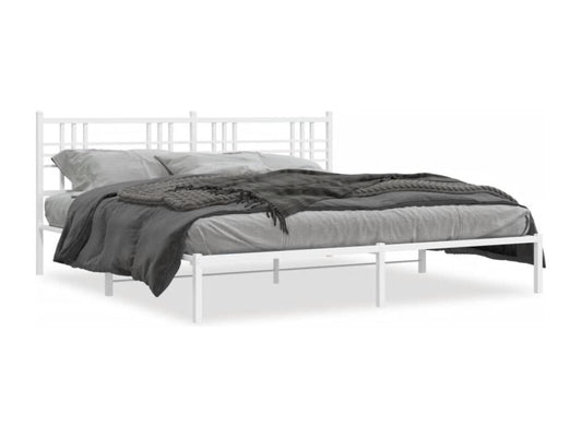 Bed Frame - Steel - White - 180x200 cm