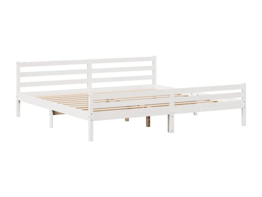 Bed Frame - Wood - Brown - 200x200 cm