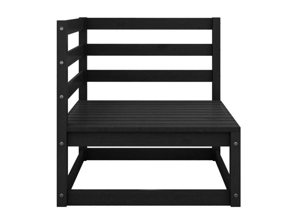 Outdoor Patio Set - Wood - Black