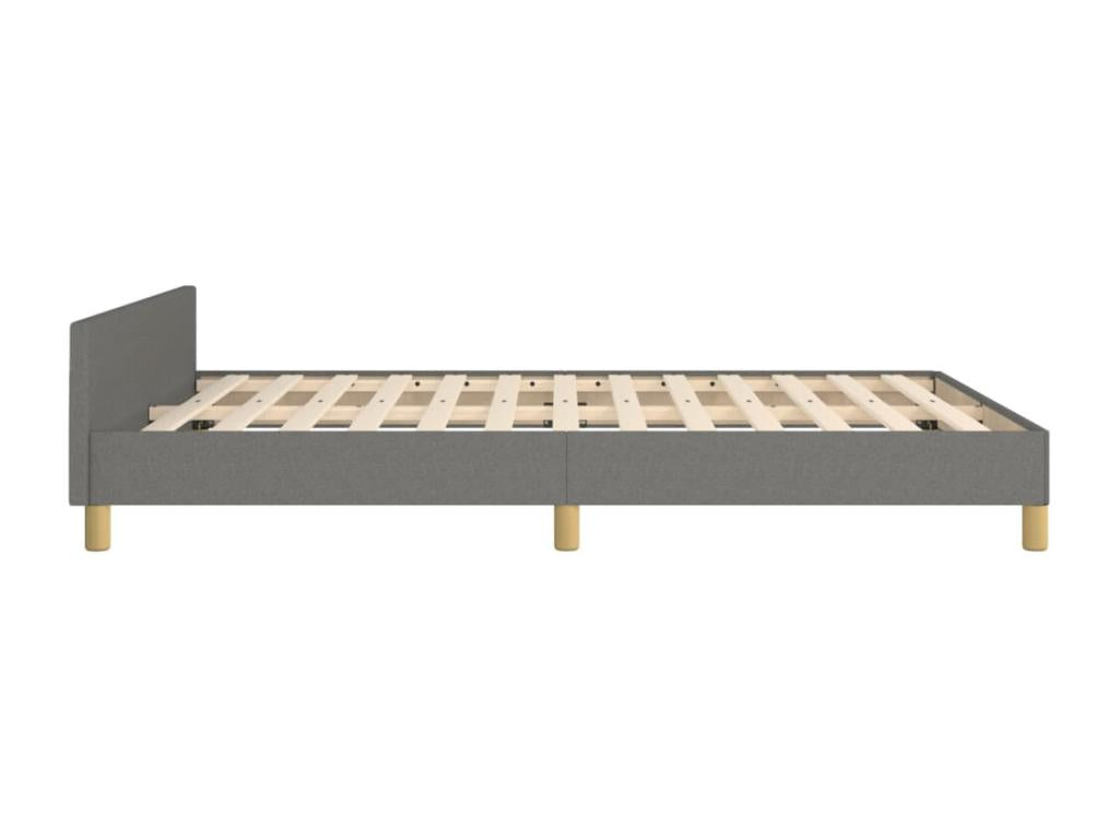 Bed Frame - Polyester - Gray - 140x190 cm