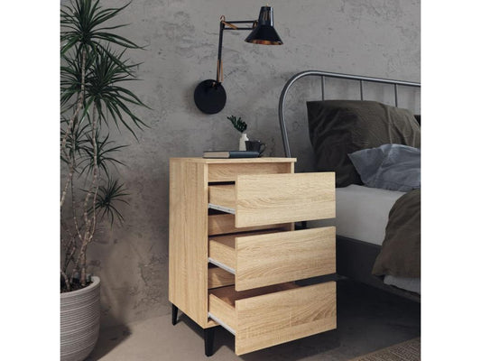 Nightstand - Wood - Brown - 35x69 cm