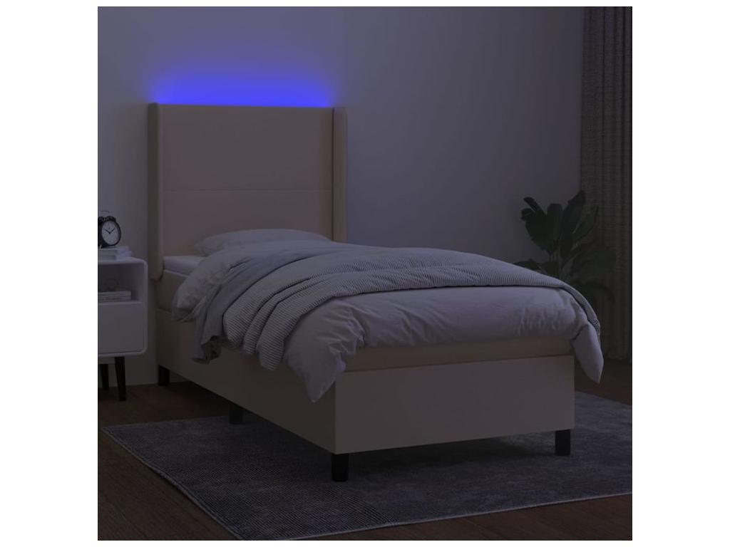 Mattress - Polyester - White - 90x190 cm