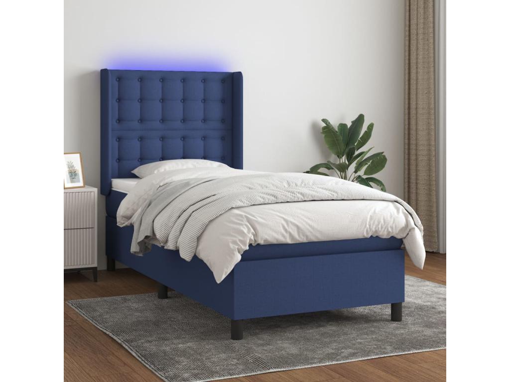 Mattress - Polyester - Blue - 90x190 cm
