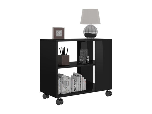 Table - Engineered Wood, Wood - Black - 35x55 cm