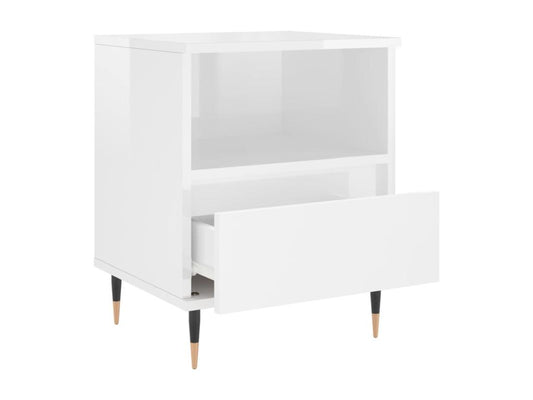 Nightstand Set - Engineered Wood, Wood - White - 35x50 cm