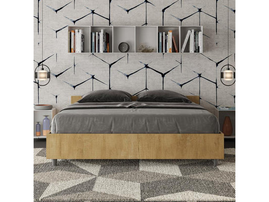 Storage Bed - Panneau De Particule - Brown - 160x190 cm