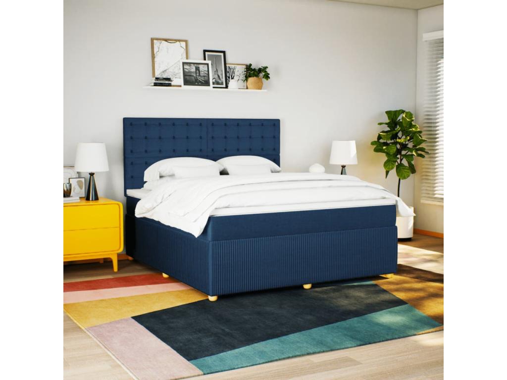 Mattress - Engineered Wood, Wood - Blue - 180x200 cm