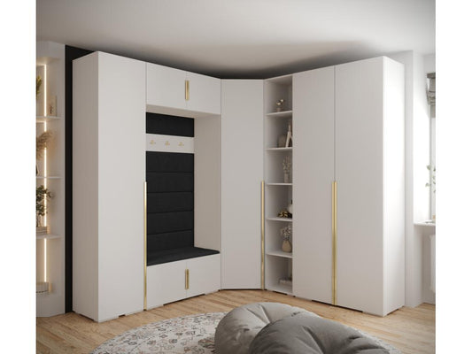 Home Furniture - Panneau De Particule - White / Gold / Black