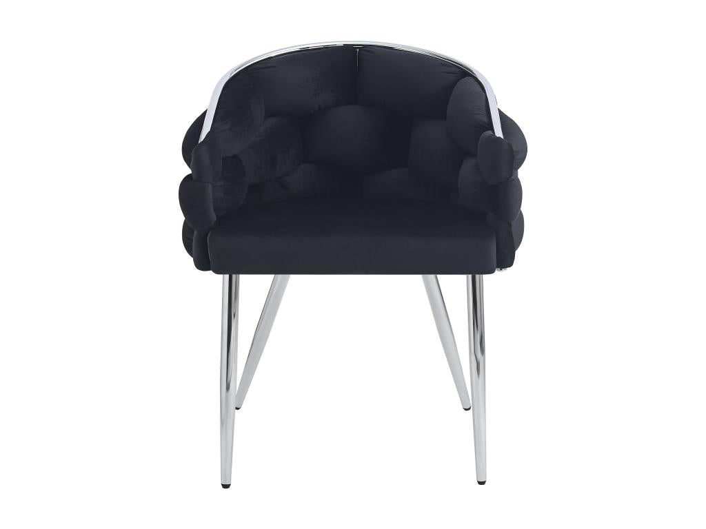 Chair Set - Velvet - Black