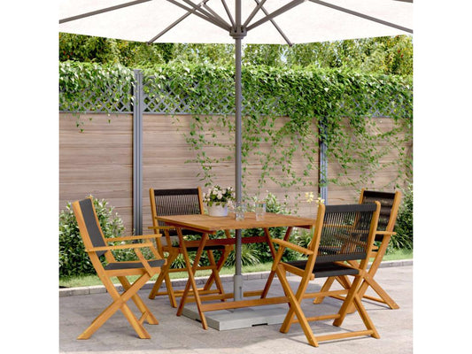 Outdoor Dining Set - Wood - Gray