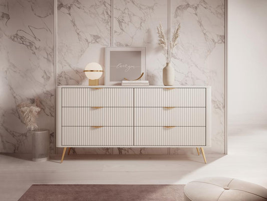 Dresser - Mdf, Panneau De Particule - Beige