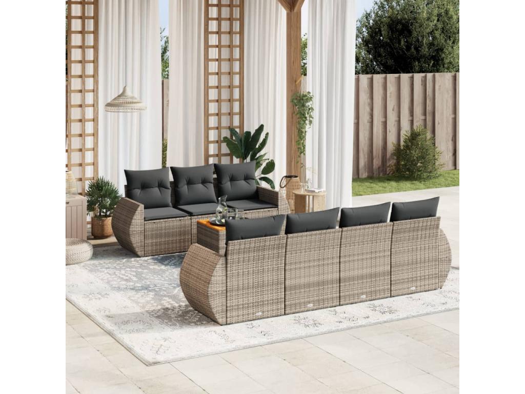Outdoor Patio Set - Résine - Beige
