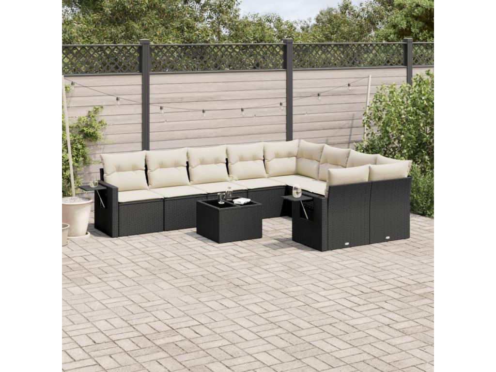 Outdoor Patio Set - Steel - Black