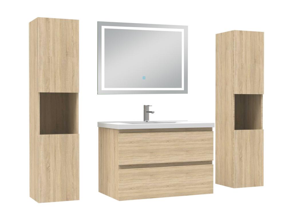 Mirror - Wood - Camel