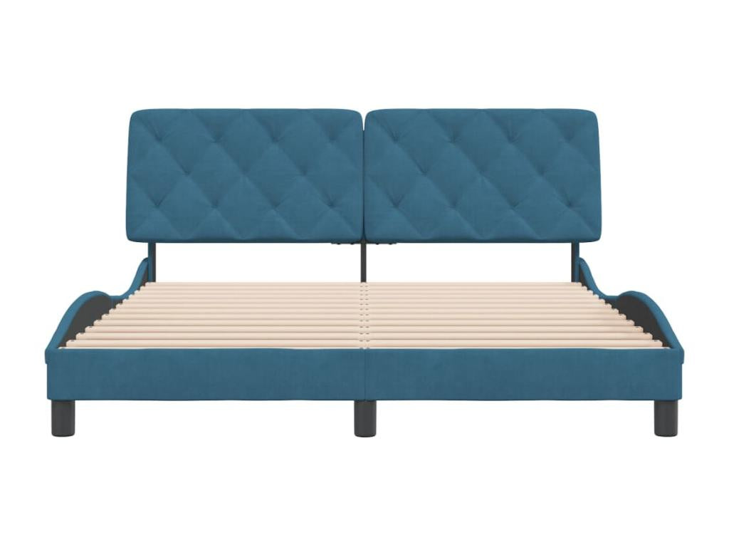 Bed Frame - Wood - Blue - 160x200 cm