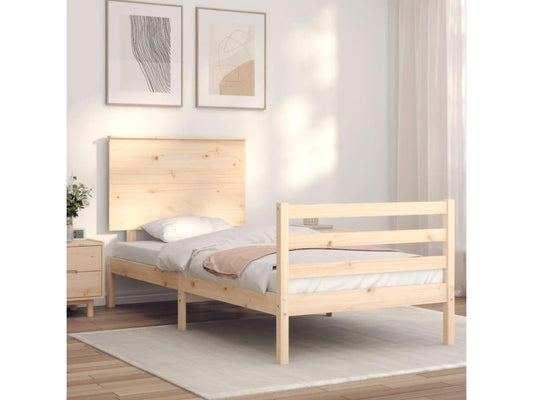 Bed Frame - Wood - Natural - 100x200 cm