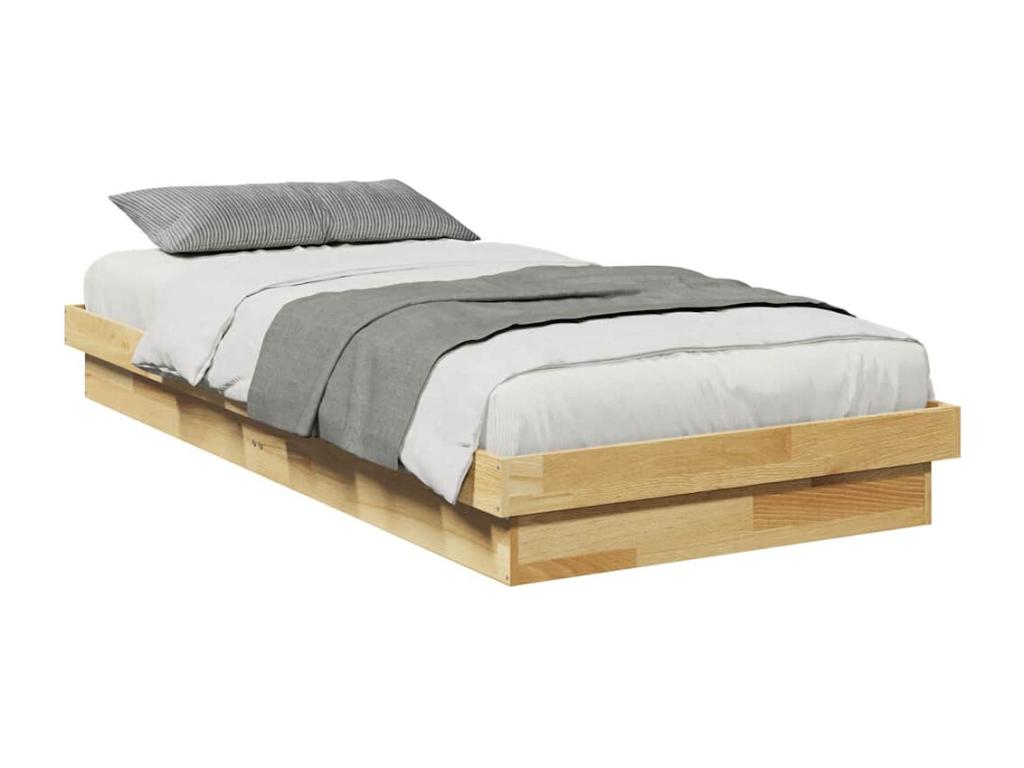 Bed Frame - Wood - Brown - 100x200 cm