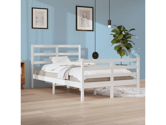 Bed Frame - Wood - White - 120x200 cm