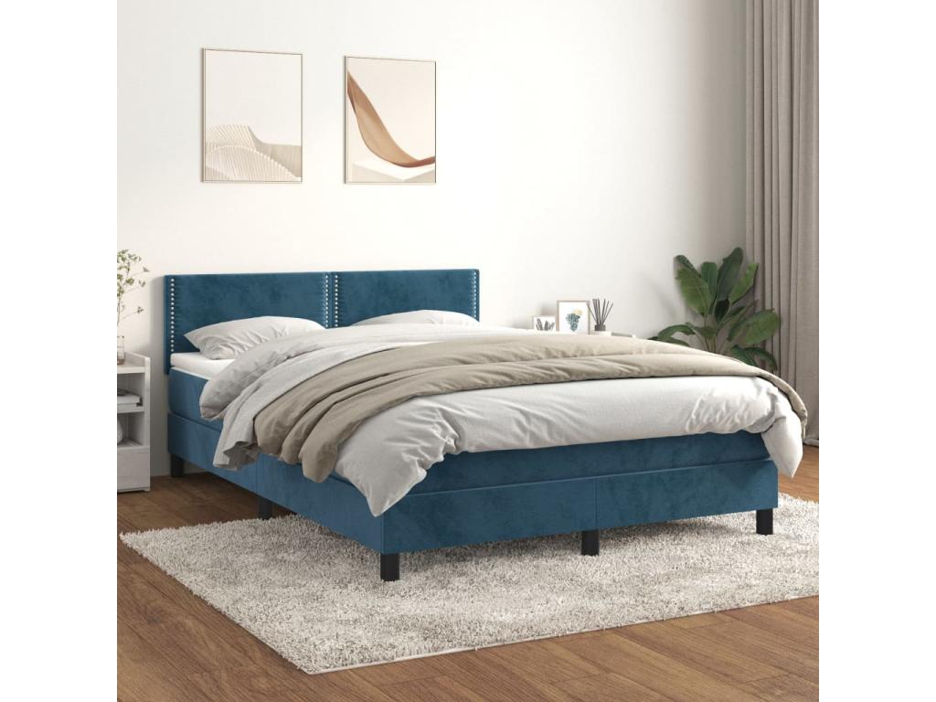Mattress - Velvet - Blue - 140x190 cm