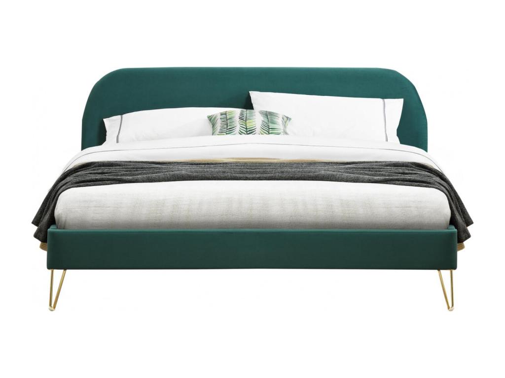 Bed Frame - Wood - Green - 140x190 cm