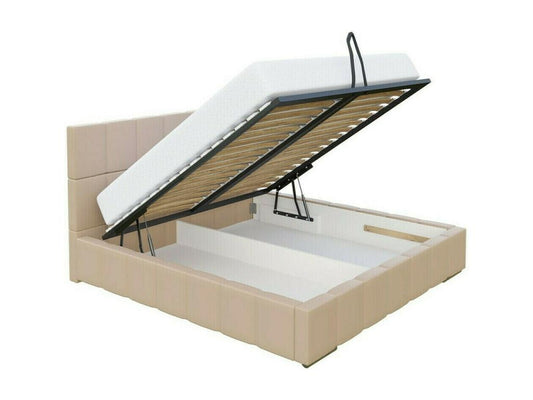 Box Spring - Coton - Rose - 222x92 cm