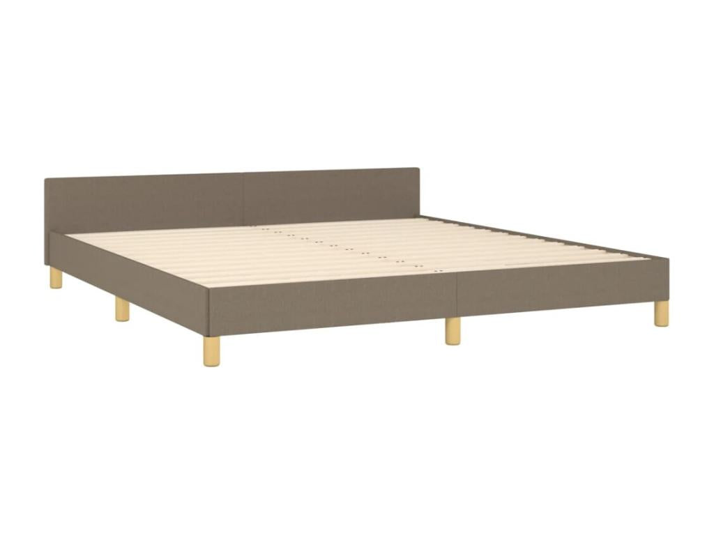 Bed Frame - Polyester - Taupe - 160x200 cm