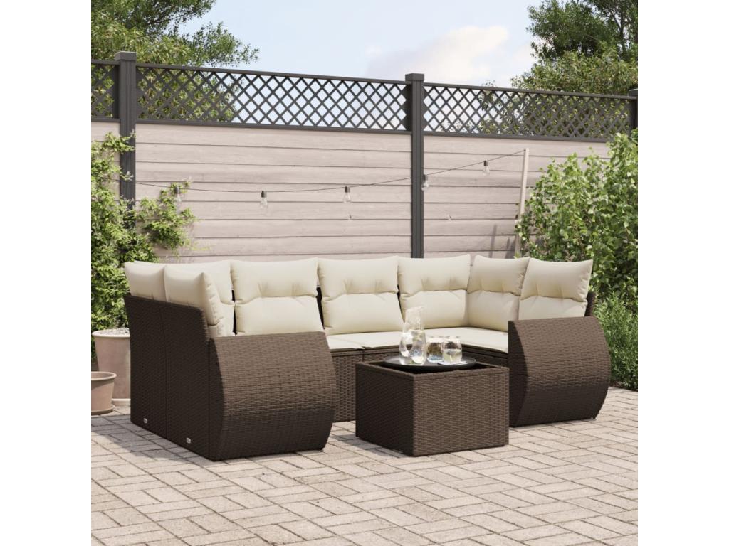 Outdoor Patio Set - Résine - Beige