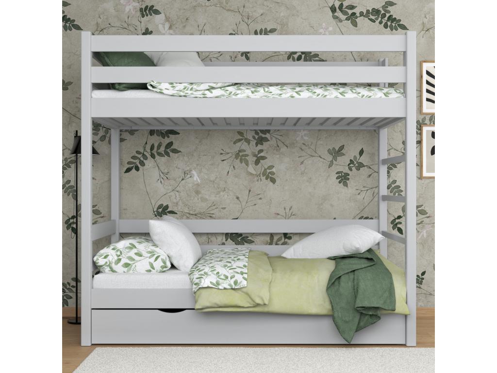 Bed - Pin - Gray - 80x190 cm