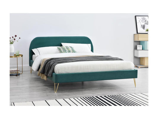 Bed Frame - Wood - Green - 140x190 cm