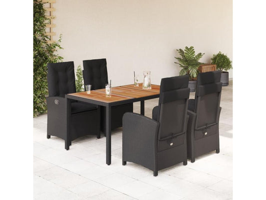 Outdoor Dining Set - Résine - Black