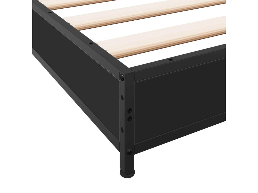 Bed Frame - Wood - Black - 140x190 cm