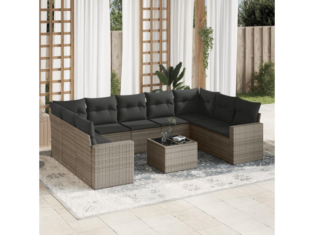 Outdoor Patio Set - Résine - Gray