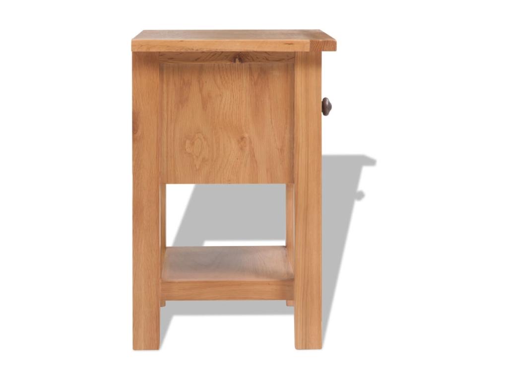 Nightstand - Wood - Brown - 30x47 cm