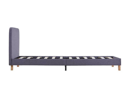 Bed - Wood - Gray - 90x200 cm