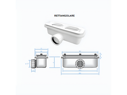 Shower Tray - Résine - Black - 115x95 cm